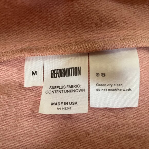 Reformation Dusty Rose Wrap Coat | Wool-Blend Midi | Size M - Picture 7 of 7